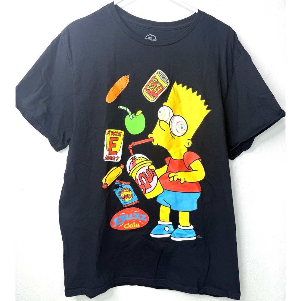 The Simpsons Bart Simpson Brain Freeze Kwik E Mart Buzz Cola T Shirt Large -2353
